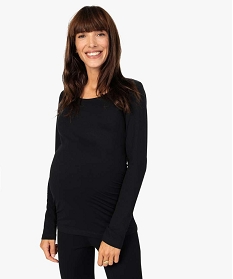 GEMO Tee-shirt de grossesse à manches longues noir standard