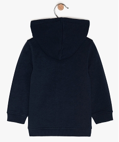 sweat bebe garcon avec capuche et fermeture zippee bleuA164201_4