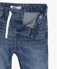 jean bebe garcon avec ceinture ajustable par cordon bleu jeansA165501_2