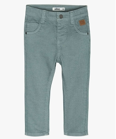 pantalon bebe garcon coupe slim en toile extensible bleu pantalonsA165901_1