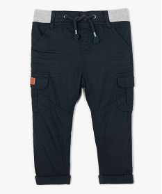 pantalon coupe cargo double avec taille elastique bebe garcon bleuA166101_1