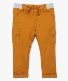 pantalon coupe cargo double avec taille elastique bebe garcon brun pantalonsA166201_1