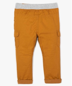 pantalon coupe cargo double avec taille elastique bebe garcon brun pantalonsA166201_2