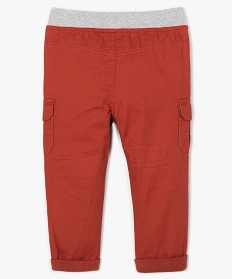 pantalon bebe garcon coupe battle a revers et taille elastiquee rougeA166301_2