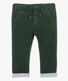 pantalon bebe garcon en velours double jersey vert pantalonsA166701_1