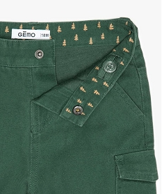 pantalon bebe garcon cargo double vert pantalonsA167301_2
