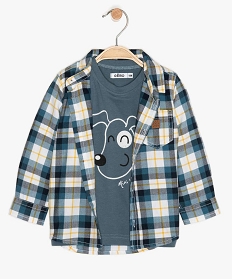 ensemble bebe garcon (2 pieces) chemise et tee-shirt multicoloreA168001_1