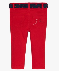 pantalon bebe fille slim stretch - lulu castagnette rouge pantalonsA177901_3