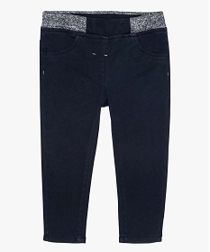 jegging bebe fille a taille reglable et ceinture pailletee bleu pantalons et jeansA178301_1