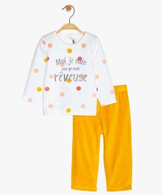 pyjama bebe fille 2 pieces avec inscription brodee multicoloreA186101_1