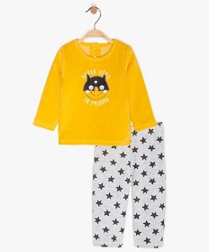 pyjama bebe garcon en velours a motif etoiles multicoloreA186301_1