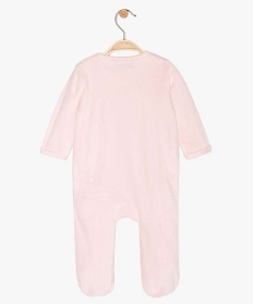 pyjama bebe fille en velours a motif renard rose pyjamas veloursA186901_2