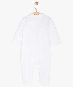 pyjama bebe fille en velours avec col claudine blancA187501_2