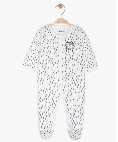 pyjama bebe en velours a motif graphique multicoloreA187601_1