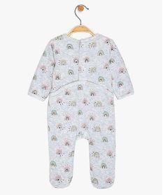 Pyjama Bebe En Velours Imprime Arc En Ciel Paillete Gris Bebe Gemo