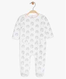 GEMO Pyjama bébé en velours imprimé hérisson Multicolore