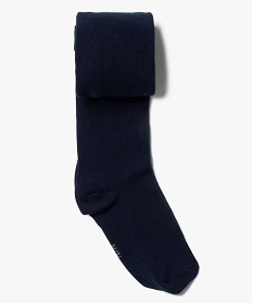 GEMO Collants chauds uni en coton fille navy