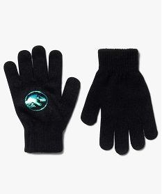 gants garcon avec motifs dinosaures scintillants – jurassic world noir foulards echarpes et gantsA208001_1
