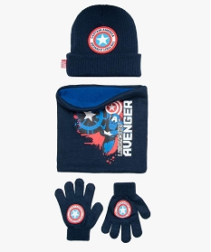 ensemble garcon 3 pieces   gants, bonnet et snood - avengers bleuA208801_1