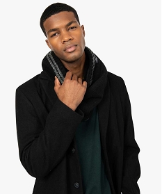 echarpe homme forme snood en maille avec doublure polaire – 3m noir foulard echarpes et gantsA211801_3