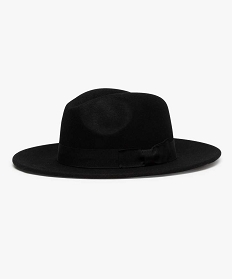 chapeau femme en feutre forme fedora noirA212401_1