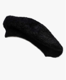 beret femme en maille peluche noirA213101_2