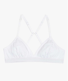 GEMO Soutien-gorge triangle à fines bretelles fille blanc vif