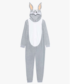 combinaison pyjama garcon en maille peluche - bugs bunny gris pyjamasA232601_1