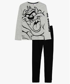pyjama garcon en jersey imprime taz - looney tunes grisA234901_1