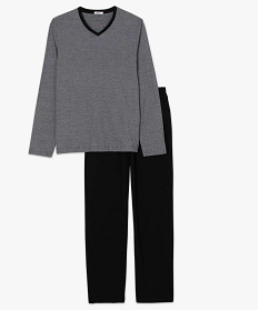 GEMO Pyjama bicolore à manches longues homme noir standard
