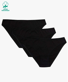 culottes femme unies avec coutures plates (lot de 3) noir culottesA239201_1