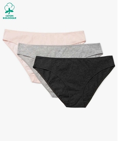 GEMO Culottes femme unies avec coutures plates (lot de 3) Multicolore