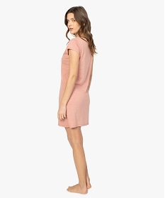 chemise de nuit imprimee a manches courtes femme chinee avec inscription fantaisie rose nuisettes chemises de nuitA241501_3