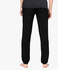 pantalon de pyjama femme en maille fine avec bas resserre noirA244101_3