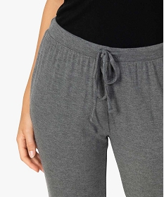 pantalon de pyjama femme en maille fine avec bas resserre gris bas de pyjamaA244201_2
