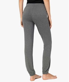 pantalon de pyjama femme en maille fine avec bas resserre gris bas de pyjamaA244201_3