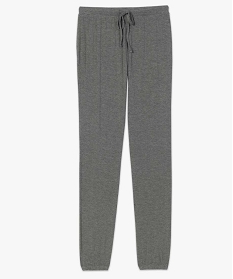 pantalon de pyjama femme en maille fine avec bas resserre gris bas de pyjamaA244201_4