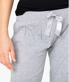 pantalon de pyjama femme avec bas resserres gris bas de pyjamaA244301_2