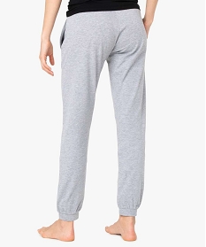pantalon de pyjama femme avec bas resserres gris bas de pyjamaA244301_3