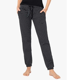 pantalon de pyjama femme avec bas resserres imprime bas de pyjamaA244401_1