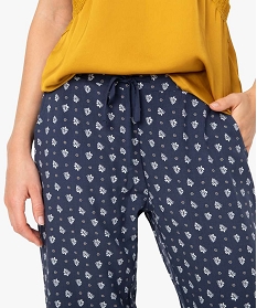 pantalon de pyjama femme a motifs fleuris imprimeA244501_2