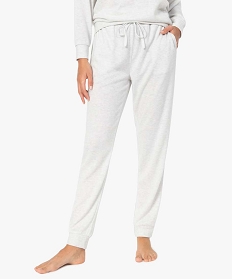 pantalon de pyjama en maille fine femme gris bas de pyjamaA244701_1
