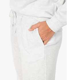 pantalon de pyjama en maille fine femme grisA244701_2