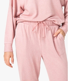pantalon de pyjama en maille fine femme rose bas de pyjamaA244801_2