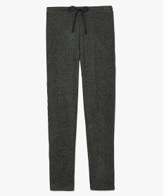 pantalon de pyjama femme en maille cotelee gris bas de pyjamaA244901_4