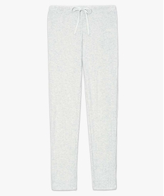pantalon de pyjama femme en maille cotelee gris bas de pyjamaA245001_4