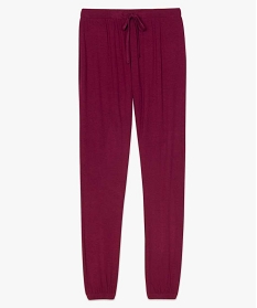 pantalon de pyjama femme en maille fine avec bas resserre violet bas de pyjamaA245201_4