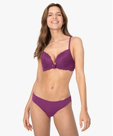 soutien-gorge femme forme push-up avec dos en dentelle violetA245501_3