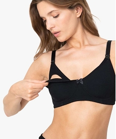 soutien-gorge dallaitement en coton bio forme emboitante noirA251201_2