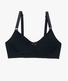 soutien-gorge dallaitement en coton bio forme emboitante noirA251201_4